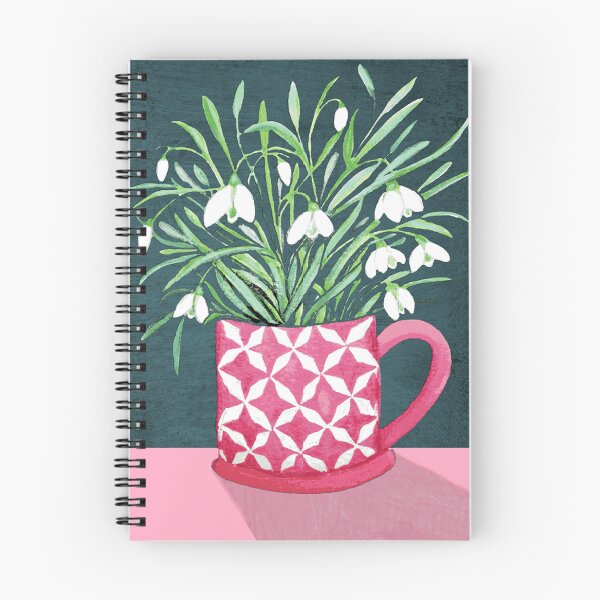 Item preview, Snowdrops in a pink vase (mug!) designed and sold by MagentaRose.