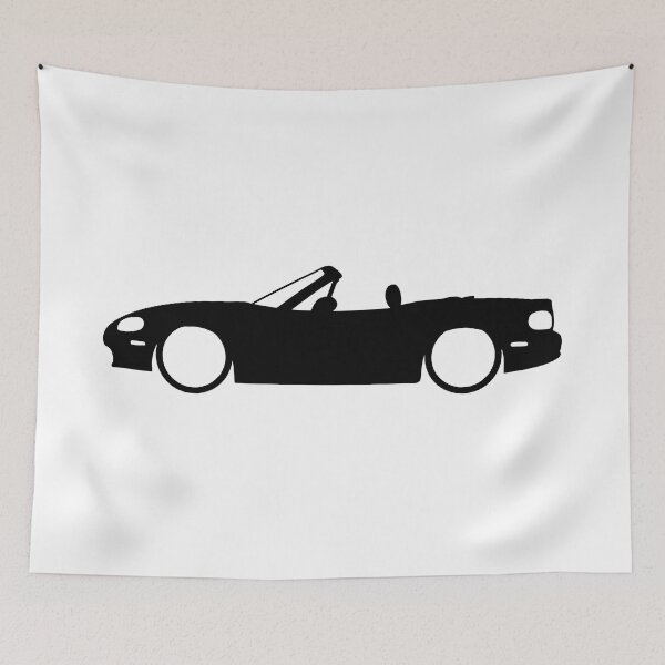 Item preview, Mazda Miata NB side black silhouette designed and sold by EdimDesign.
