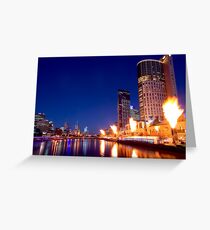 Crown Casino Fireshow, Melbourne Greeting Card