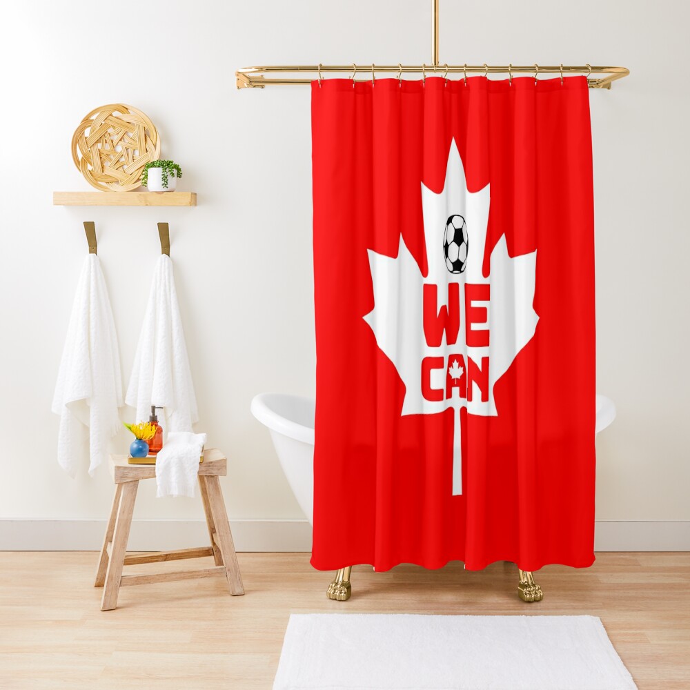 Beautiful Design Canadian Football | We Can Canada Football | Lets Go Canada Shower Curtain CS-JVX17EBL