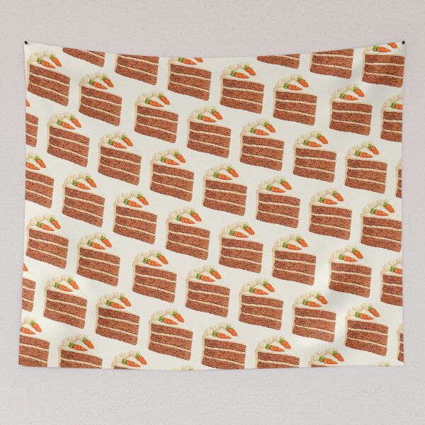 Item preview, Carrot Cake Pattern - White designed and sold by Kelly  Gilleran.