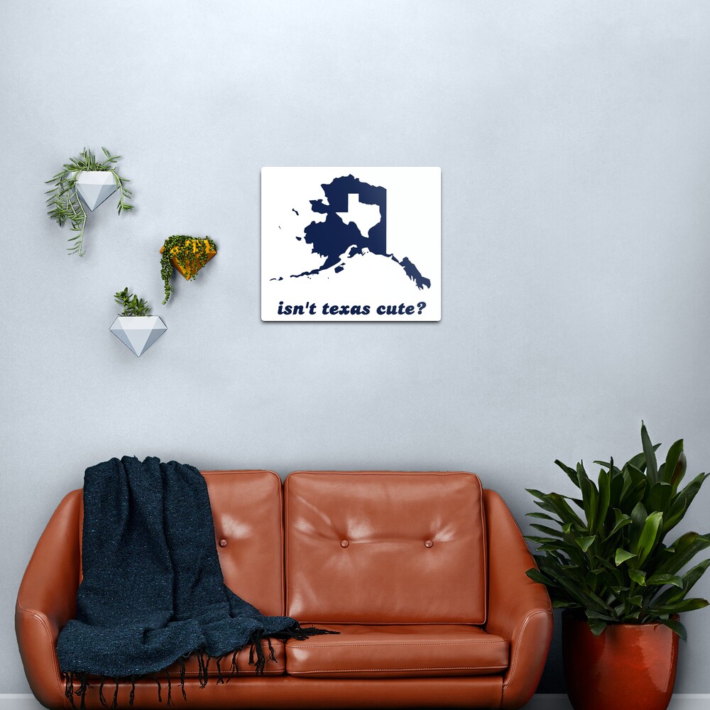 Isn't Texas Cute Compared to Alaska Metal Print