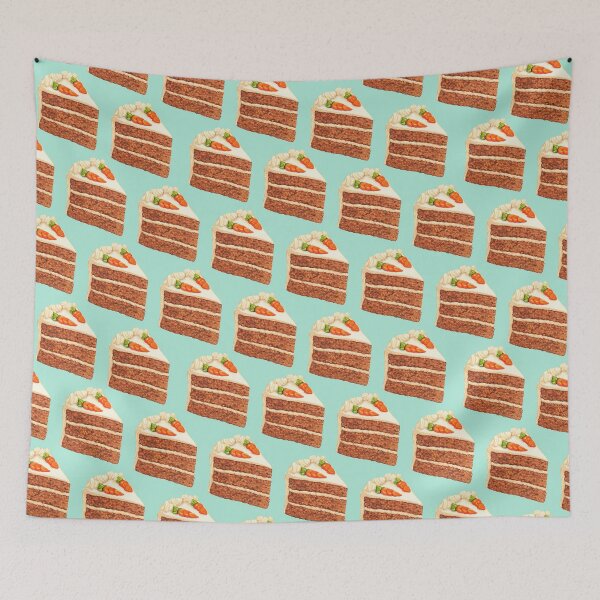 Item preview, Carrot Cake Pattern - Blue designed and sold by Kelly  Gilleran.