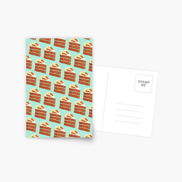 Item preview, Carrot Cake Pattern - Blue designed and sold by Kelly  Gilleran.