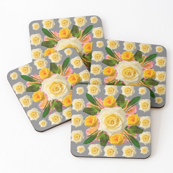 Item preview, SPRING GARDEN ROSE ABUNDANCE PATTERNS TEAL ART   designed and sold by sharlesart.