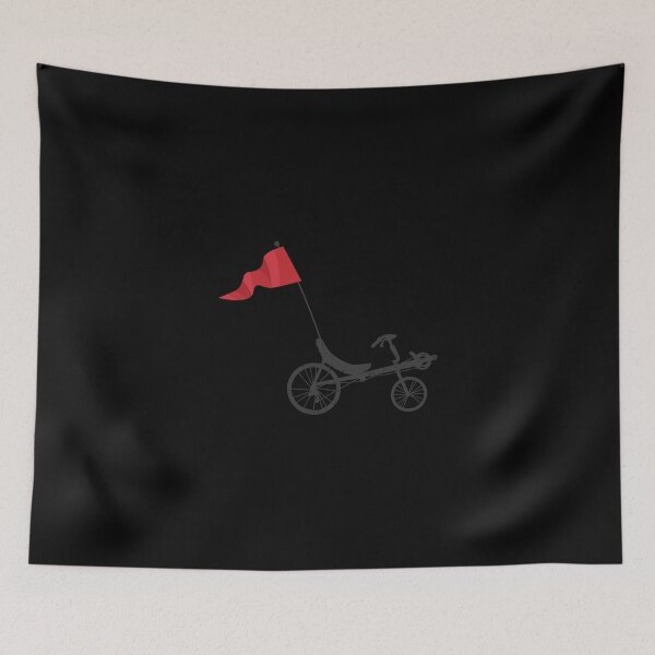 Item preview, Recumbent Bicycle T-Shirt Cycling With A Safety Flag Tee Sticker designed and sold by callujohn7.