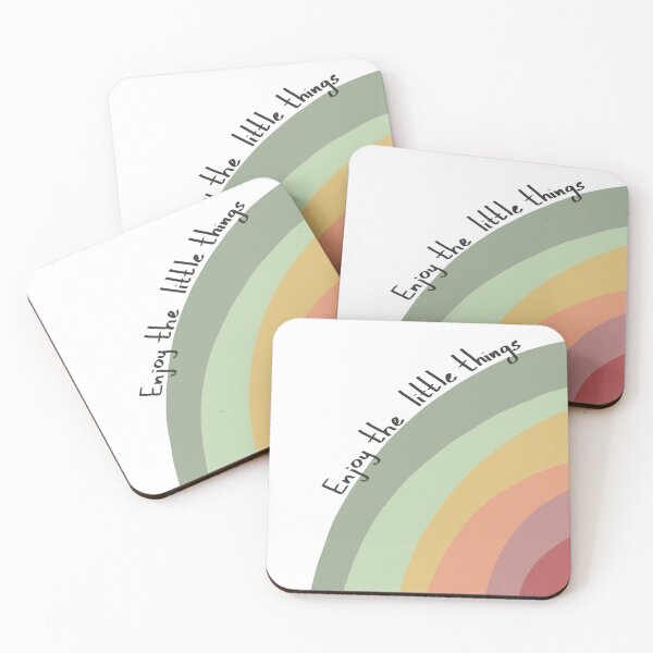 Item preview, Enjoy the little things, inspirational life quote (green colour palette, color palete) designed and sold by Sanaura.