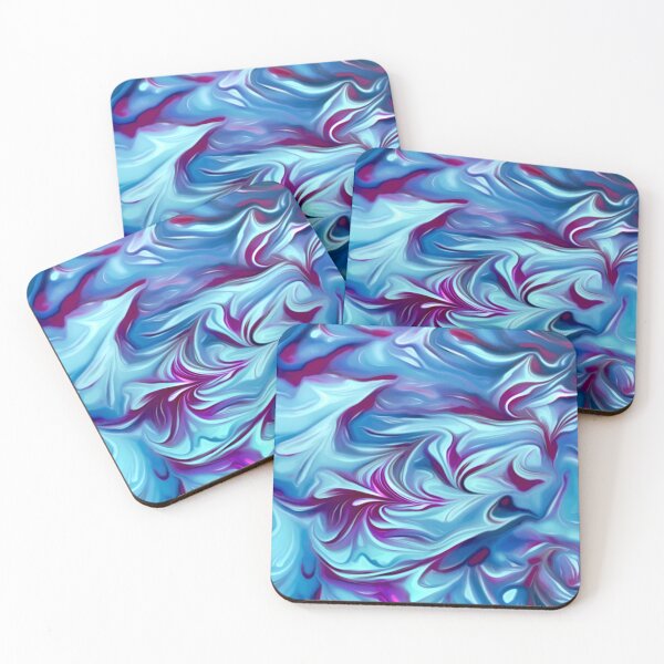 Item preview, Dark Silky Blue and Magenta Marbled Swirl designed and sold by nimreninmu.