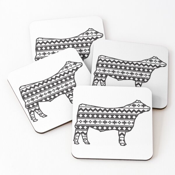 Item preview, Cattle Ranch Show Steer with Southwest Pattern designed and sold by Sam Morrison.