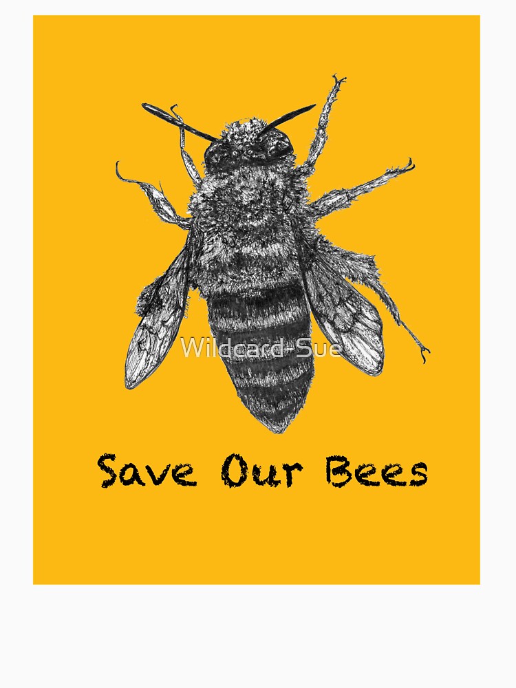Save Our Bees in GOLD - featuring Buzzie the Bee by Wildcard-Sue