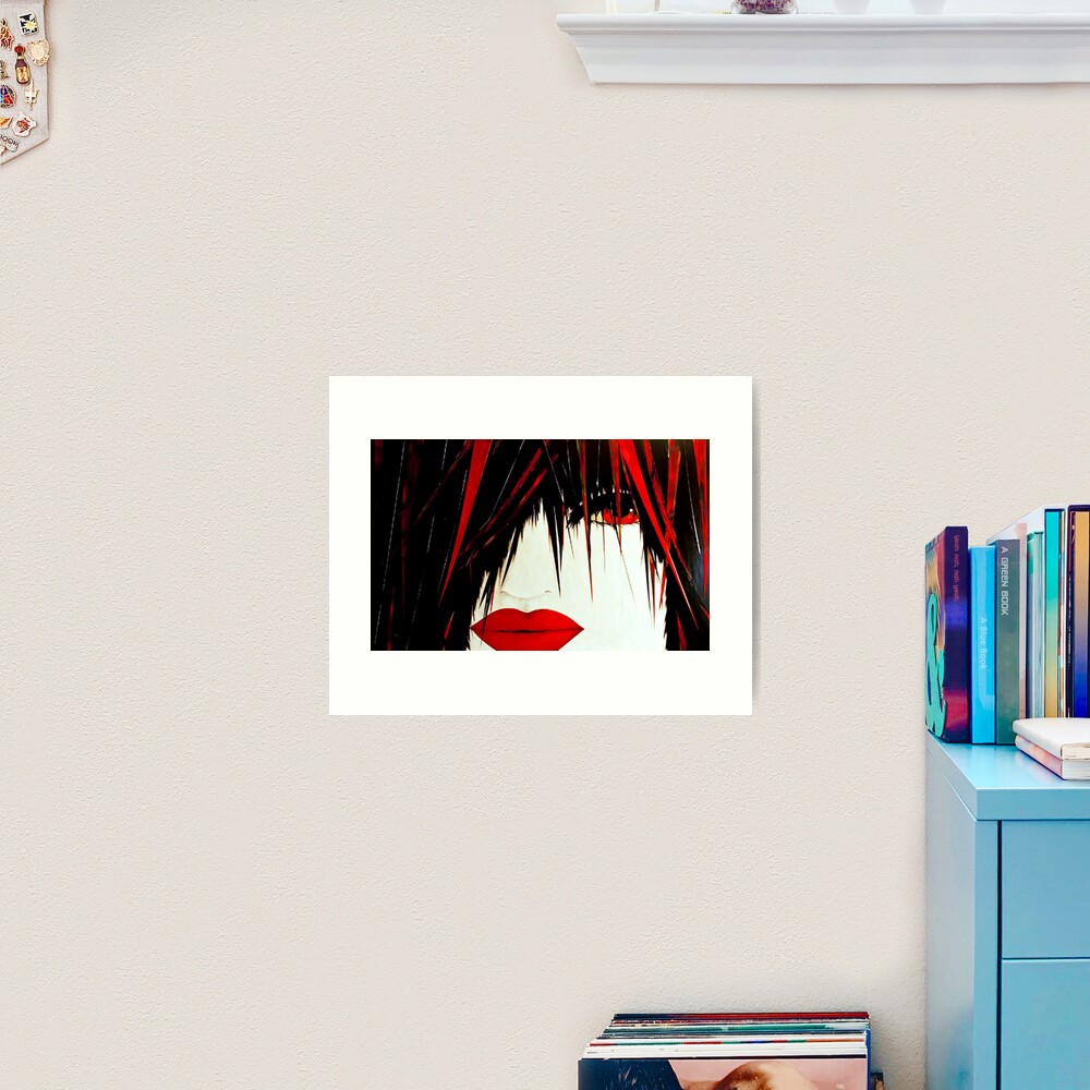 New Geisha Red Art Print