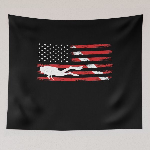 Item preview, Scuba Diving American Flag designed and sold by ProofBrand.