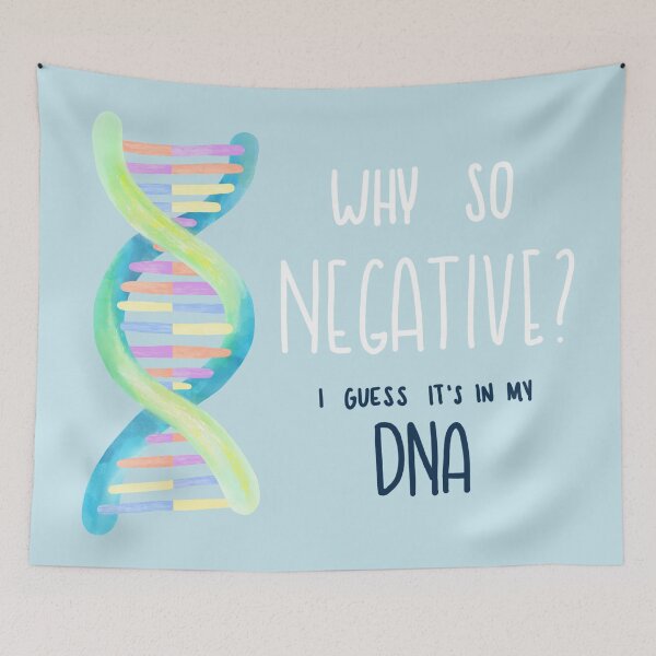 Item preview, Biology Pun: Pessimistic DNA Blue designed and sold by murphydesigns.