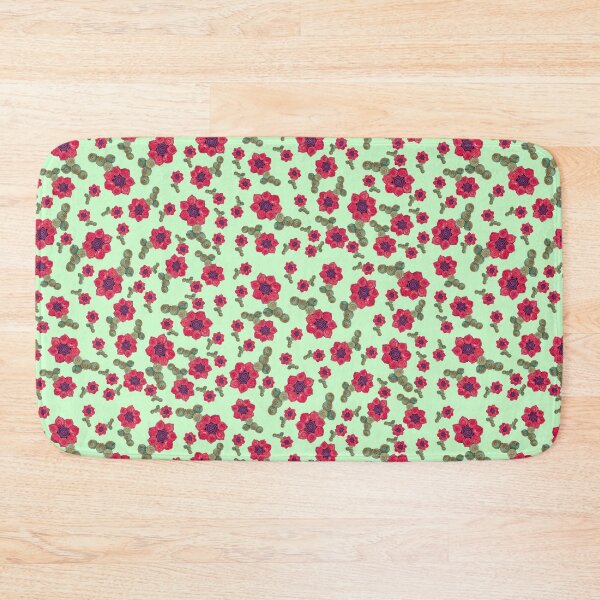Item preview, Tumbling Quillie Flowers Green designed and sold by AccidentalRug.