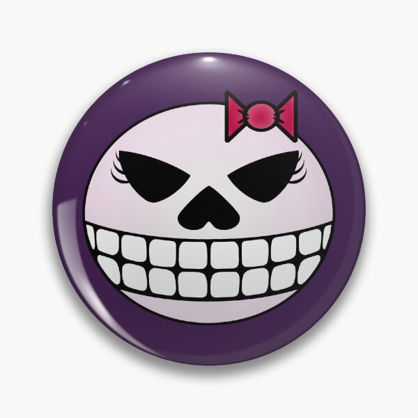 Item preview, Grinning Girl Skull with Bow designed and sold by RawSunArt.