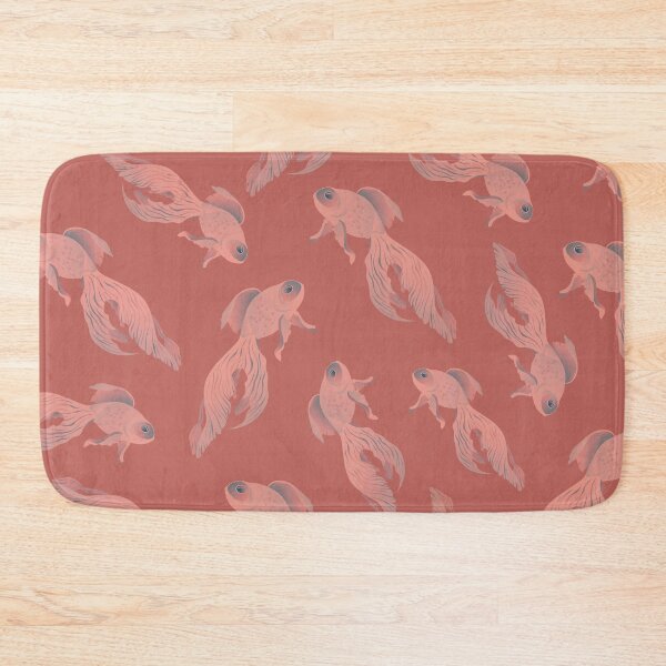 Item preview, Floating pink betta fish pattern designed and sold by Thegentleshop.