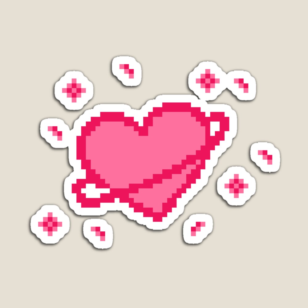 Pink Hearts Fuzzy Stickers, Sticker Planet