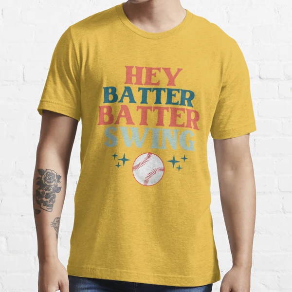 Hey Batter Batter Swing Vintage Baseball T-Shirt XXL / White