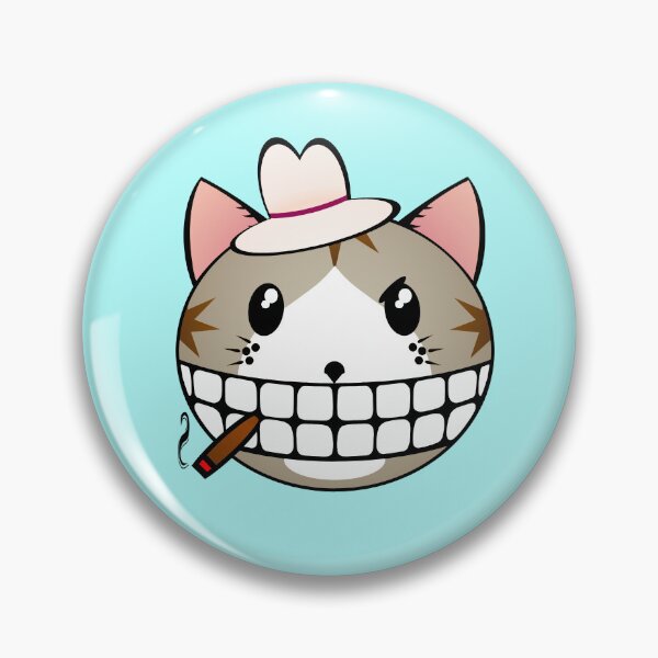 Item preview, Gangster Kitty - Grey Tabby Tuxie designed and sold by RawSunArt.