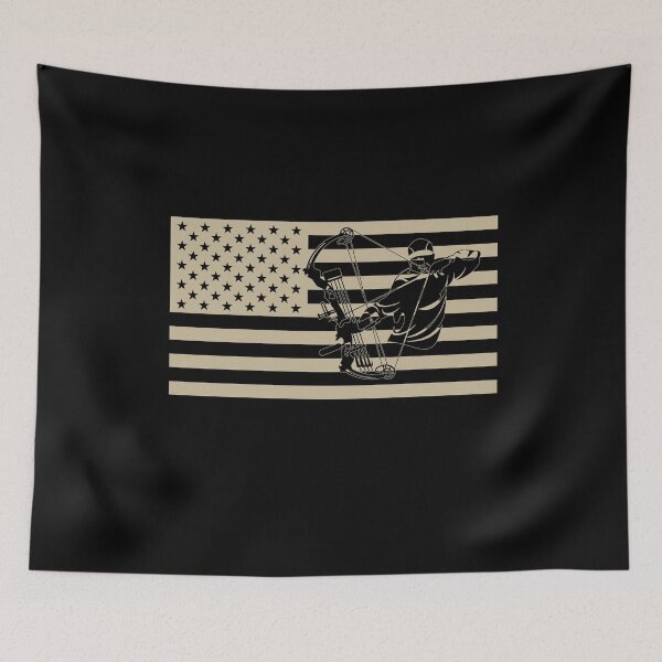 Item preview, Hunting Archer American Flag Bowhunting Hunter designed and sold by wtfbba.