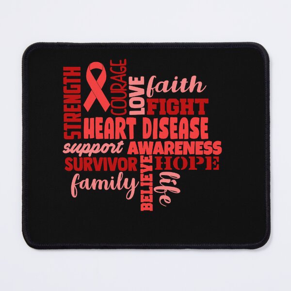 Item preview, Heart Disease Awareness - Strength Courage Faith Hope Love Fight Support Survivor Family Life Believe designed and sold by Hilten.