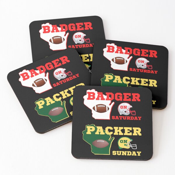 Item preview, Badger On Saturday Packer On Sunday designed and sold by WoodburyLake.