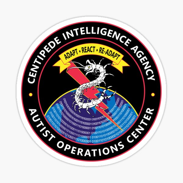 CENTIPEDE INTELLIGENCE AGENCY - AUTIST OPERATIONS CENTER Sticker