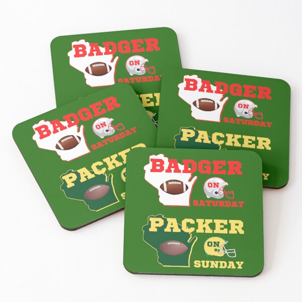 Item preview, Badger On Saturday Packer On Sunday designed and sold by WoodburyLake.
