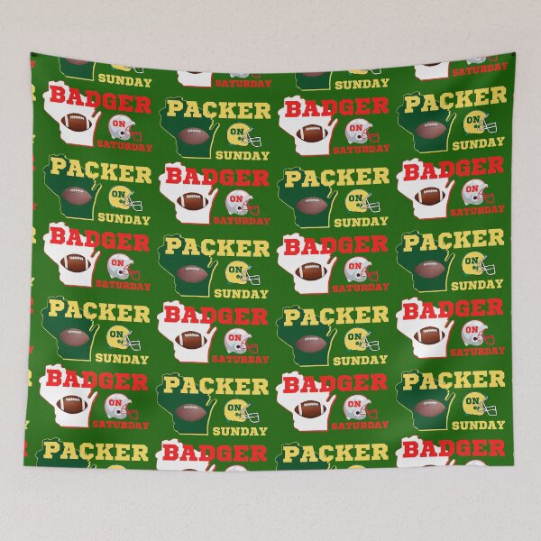 Item preview, Badger On Saturday Packer On Sunday designed and sold by WoodburyLake.