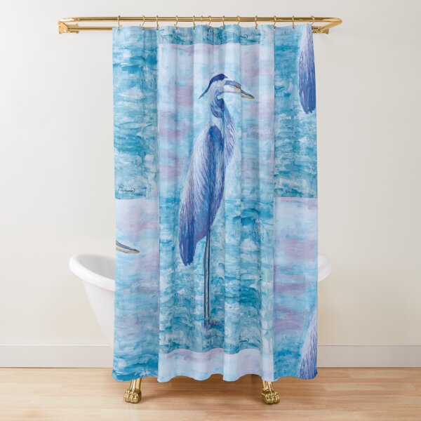 Great Blue Heron Shower Curtain