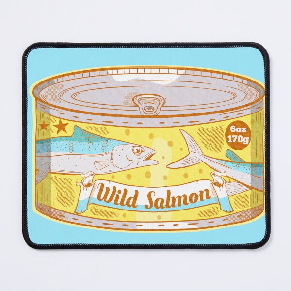 Item preview, Wild Salmon Pop art tin of fish designed and sold by piedaydesigns.