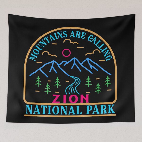 Item preview, Zion national park - line art designed and sold by Nature-mark.