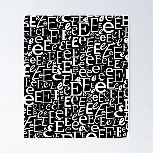 Item preview, E | Typography (Black) designed and sold by gembers.