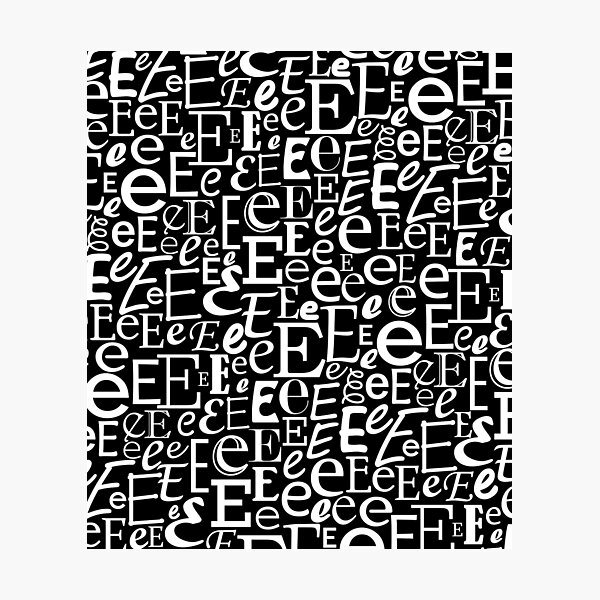 Item preview, E | Typography (Black) designed and sold by gembers.
