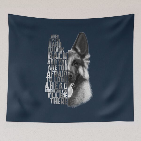 Item preview, German Shepherd Quote German Shepherd Text German Shepherd Black and white designed and sold by DavidBabunski.