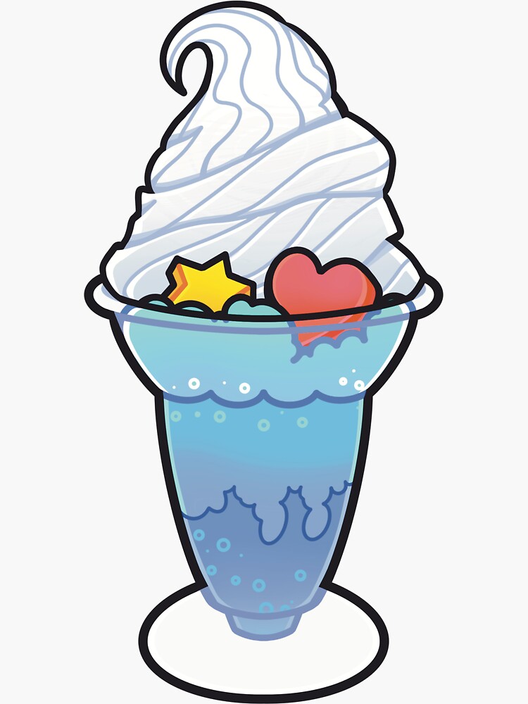 "Mega Ice Cream Float" Sticker by lemoncitruszest Redbubble