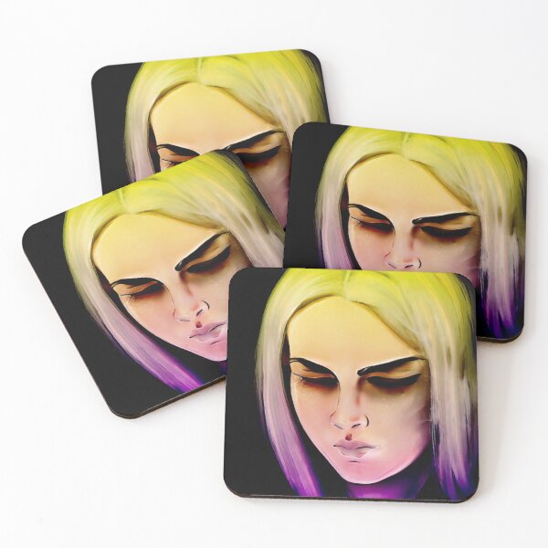 Item preview, Zaanimation's girl in the neon light with her eyes closed designed and sold by Zanimations.
