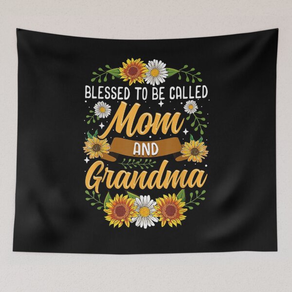 Item preview, Bessed To Be Caed Mom Nd Grandma, Cute Sunfower, Logo Cheap, Logo Cotton Printed designed and sold by LucasSTORE2.