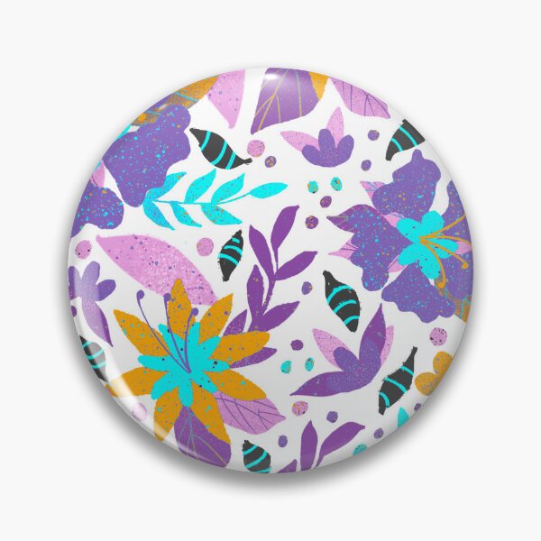 Item preview, Purple Splatter floral white designed and sold by Kazartcreations.