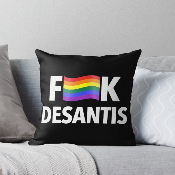 Item preview, F DeSantis - Censored with a Gay Pride Flag (white) designed and sold by Thelittlelord.