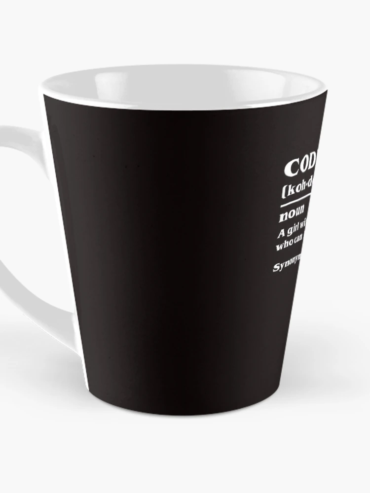 Thumbnail 3 of 4, Coffee Mug, Coder Girl Definition Coding Programmer Developer Software designed and sold by TomGiantDesigns.