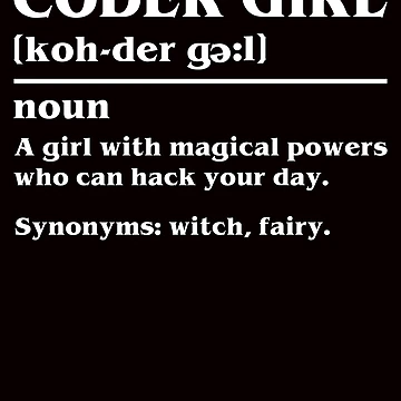 Artwork thumbnail, Coder Girl Definition Coding Programmer Developer Software by TomGiantDesigns