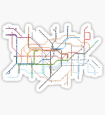 London Underground Pixel Map Sticker
