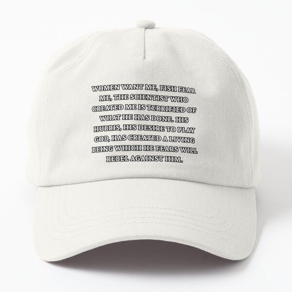 Artikel-Vorschau von Frauen wollen mich, Fische fürchten mich, der Wissenschaftler, der mich erschaffen hat ... (weißer Text), designt und verkauft von KometaMakesArt.