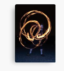 Fire-Dancing Girl Canvas Print