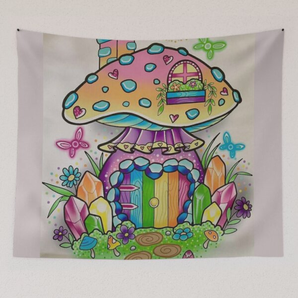 Item preview, Rainbow mushroom house designed and sold by XXgooddeedXX.