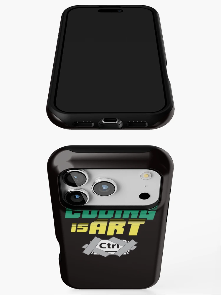 Thumbnail 3 of 4, iPhone Case, Coding Art Coder Programmer Developer Computer Science Nerd designed and sold by TomGiantDesigns.