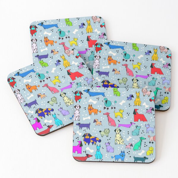 Item preview, Coloured Dogs Blue  designed and sold by Kazartcreations.