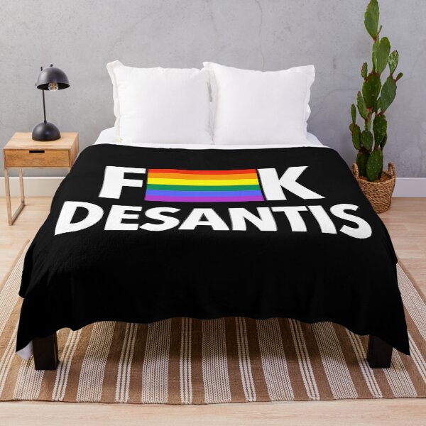 Item preview, F DeSantis - Censored with a Gay Pride Flag (white 2) designed and sold by Thelittlelord.