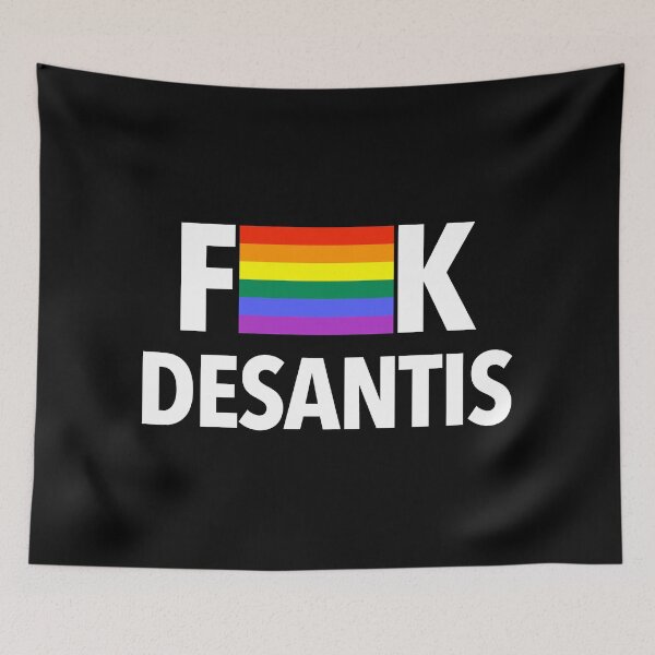 Item preview, F DeSantis - Censored with a Gay Pride Flag (white 2) designed and sold by Thelittlelord.